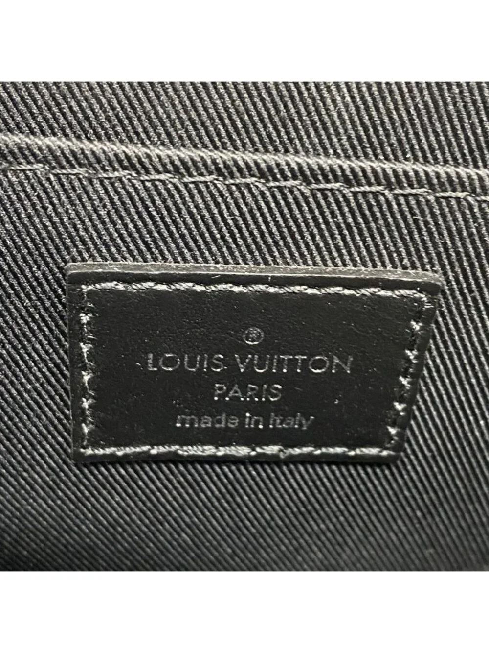 Louis Vuitton Handbag Monogram Eclipse Sac Plat Mini Black